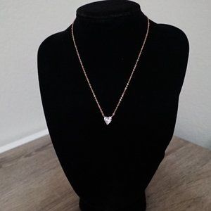 Heart Shaped Pendant Rose Gold Necklace